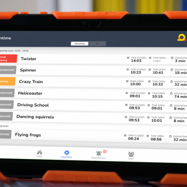 CmdCentr Ride App - Theme park operational data recording